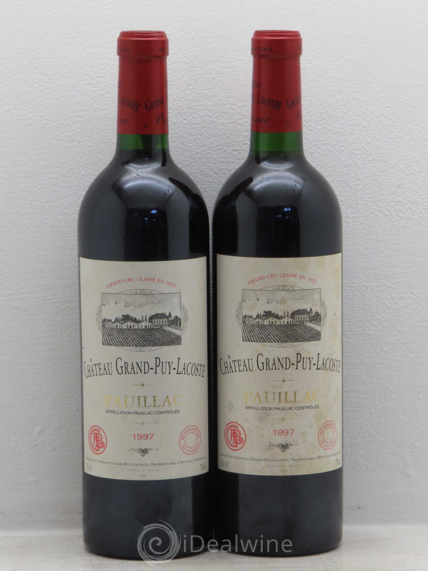 Château Grand Puy Lacoste 5ème Grand Cru Classé 1997 - Lot de 2 bouteilles - 0