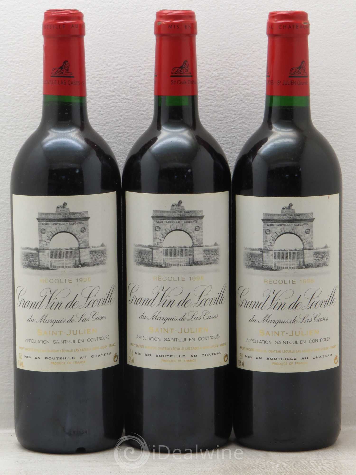 Château Léoville Las Cases 2ème Grand Cru Classé 1995 - Lot de 3 bouteilles - 0