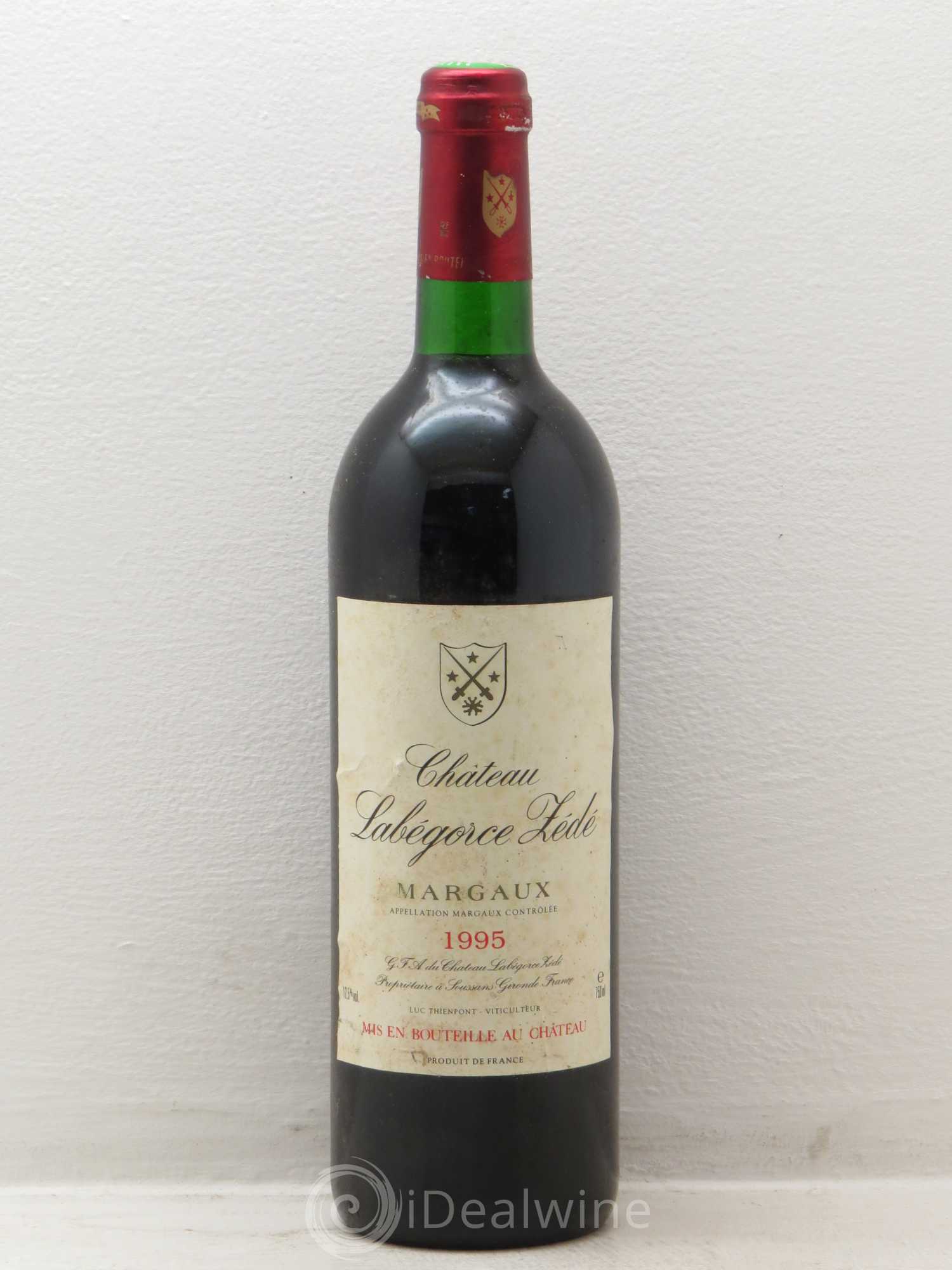 Château Labegorce Zédé Cru Bourgeois 1995 - Lot de 1 bouteille - 0
