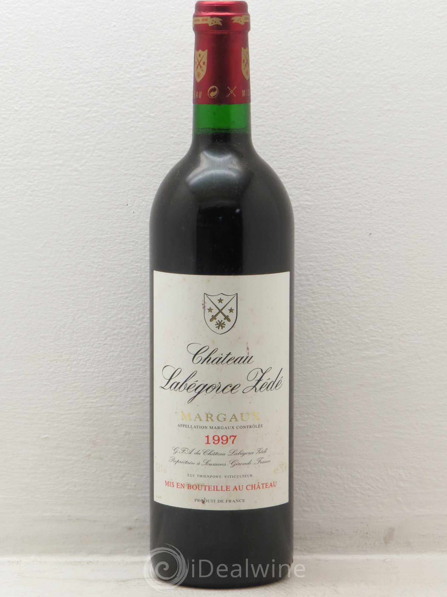 Château Labegorce Zédé Cru Bourgeois 1997 - Lot de 1 bouteille - 0