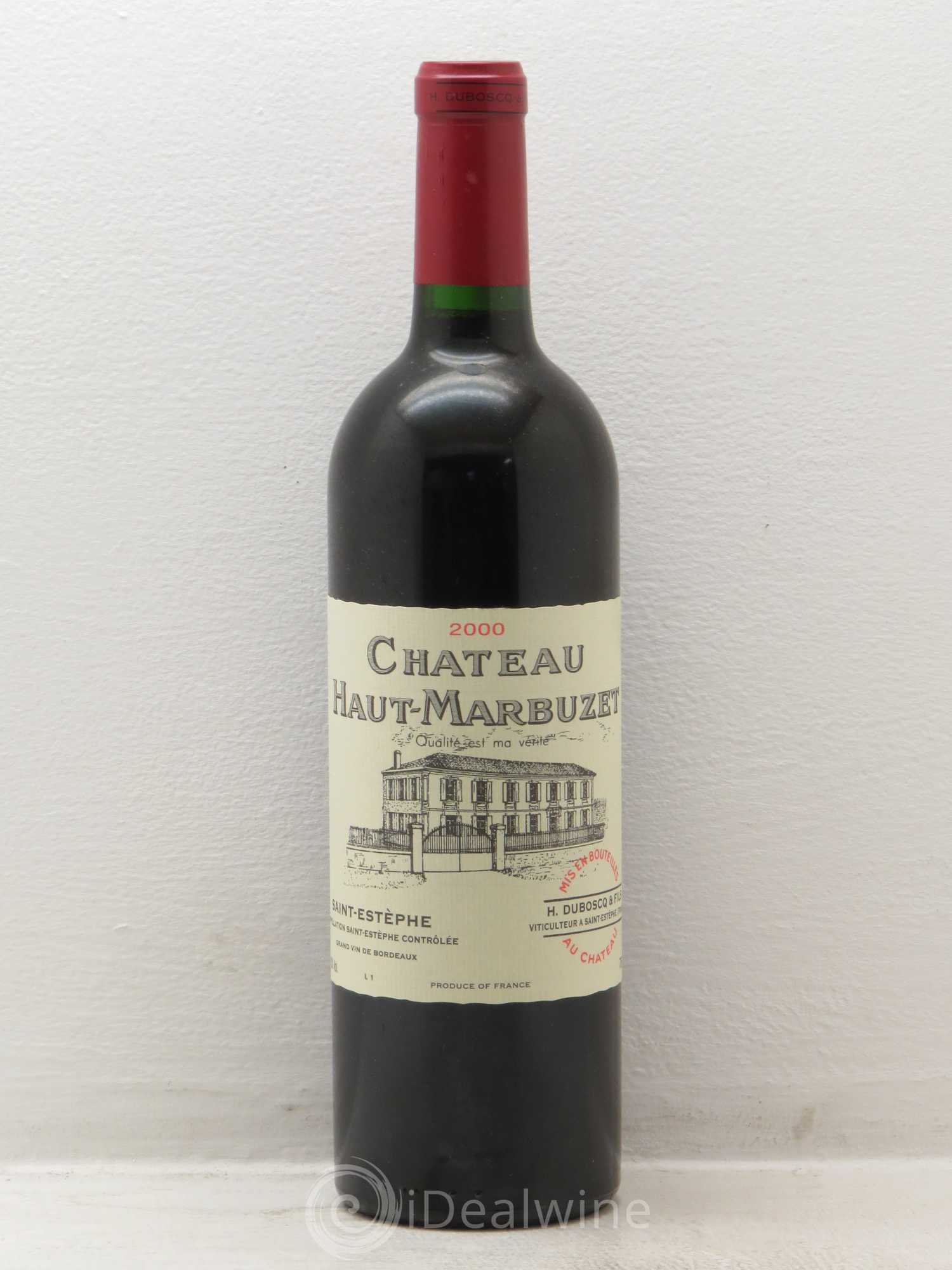 Château Haut Marbuzet 2000 - Lot de 1 bouteille - 0