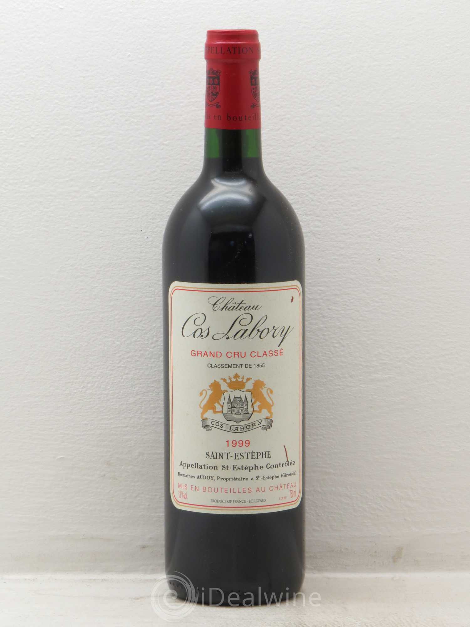 Château Cos Labory 5ème Grand Cru Classé 1999 - Lot de 1 bouteille - 0