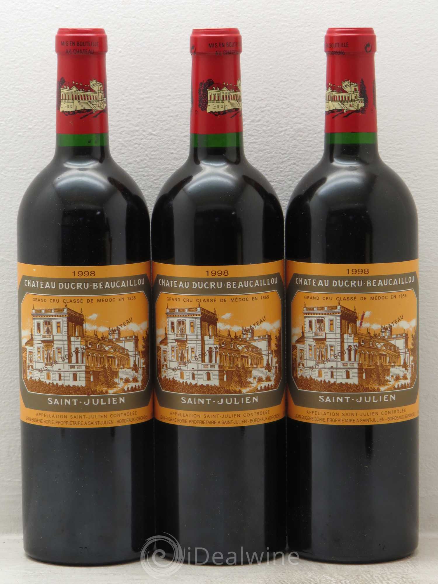 Château Ducru Beaucaillou 2ème Grand Cru Classé 1998 - Lot de 3 bouteilles - 0