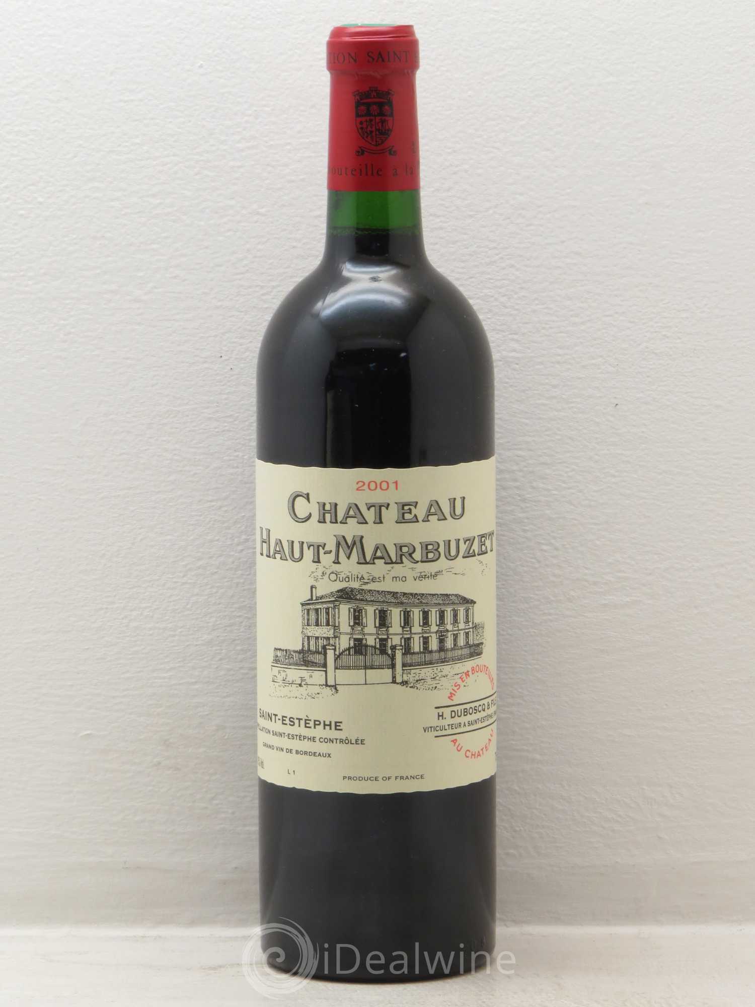 Château Haut Marbuzet 2001 - Lot de 6 bouteilles - 0