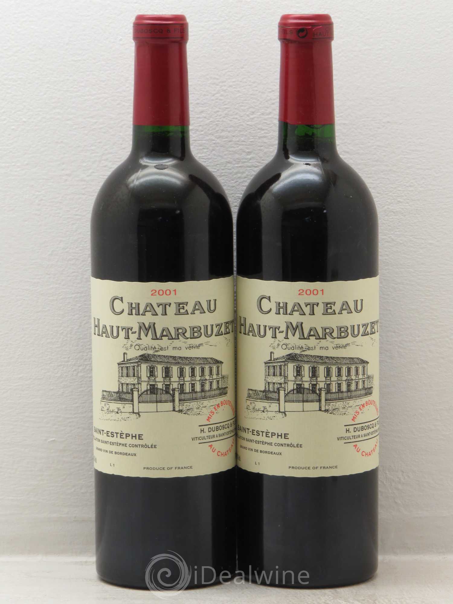 Château Haut Marbuzet 2001 - Lot de 2 bouteilles - 0