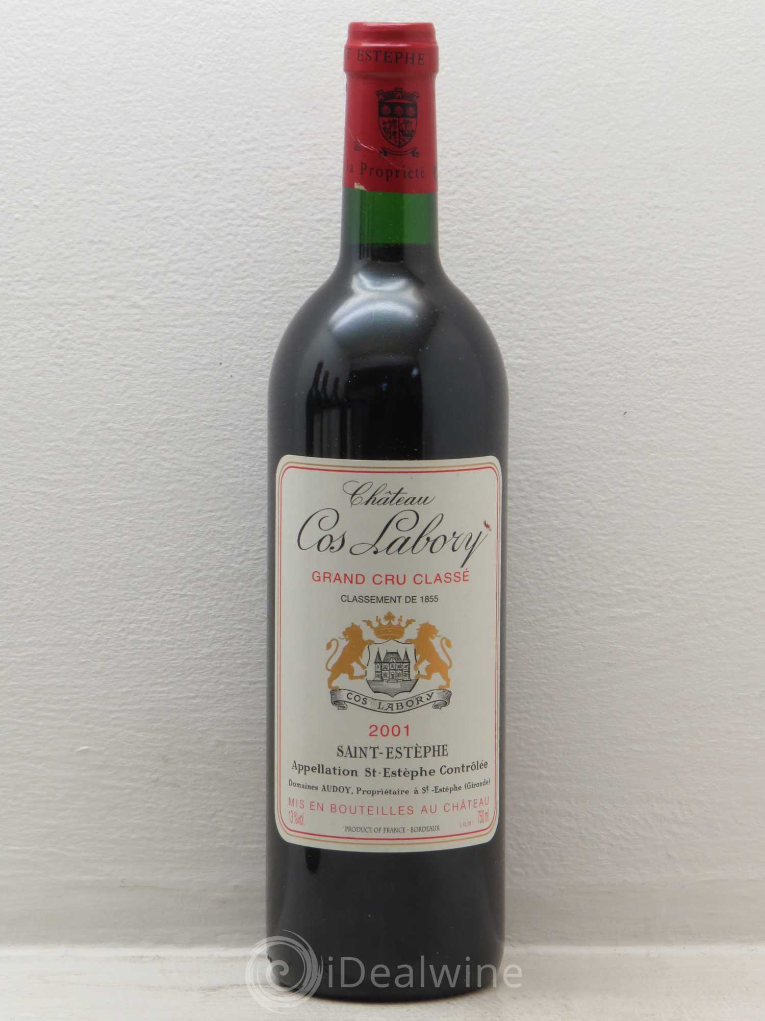 Château Cos Labory 5ème Grand Cru Classé 2001 - Lot de 6 bouteilles - 0