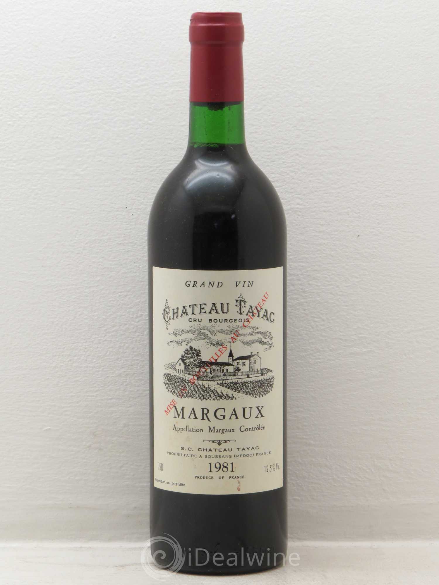 Cuvée Réservée Château Tayac 1981 - Lot de 1 bouteille - 0