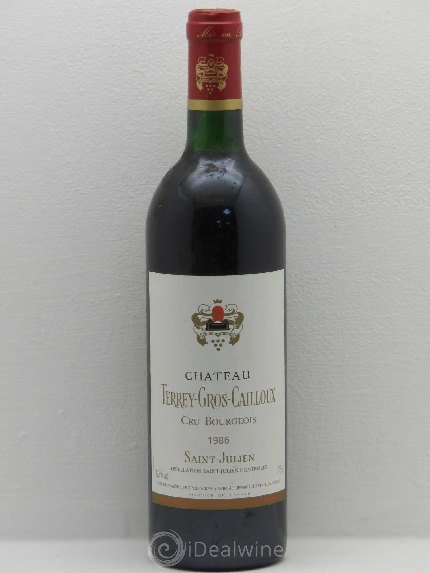 Château Terrey Gros Cailloux Cru Bourgeois 1986 - Lot de 1 bouteille - 0