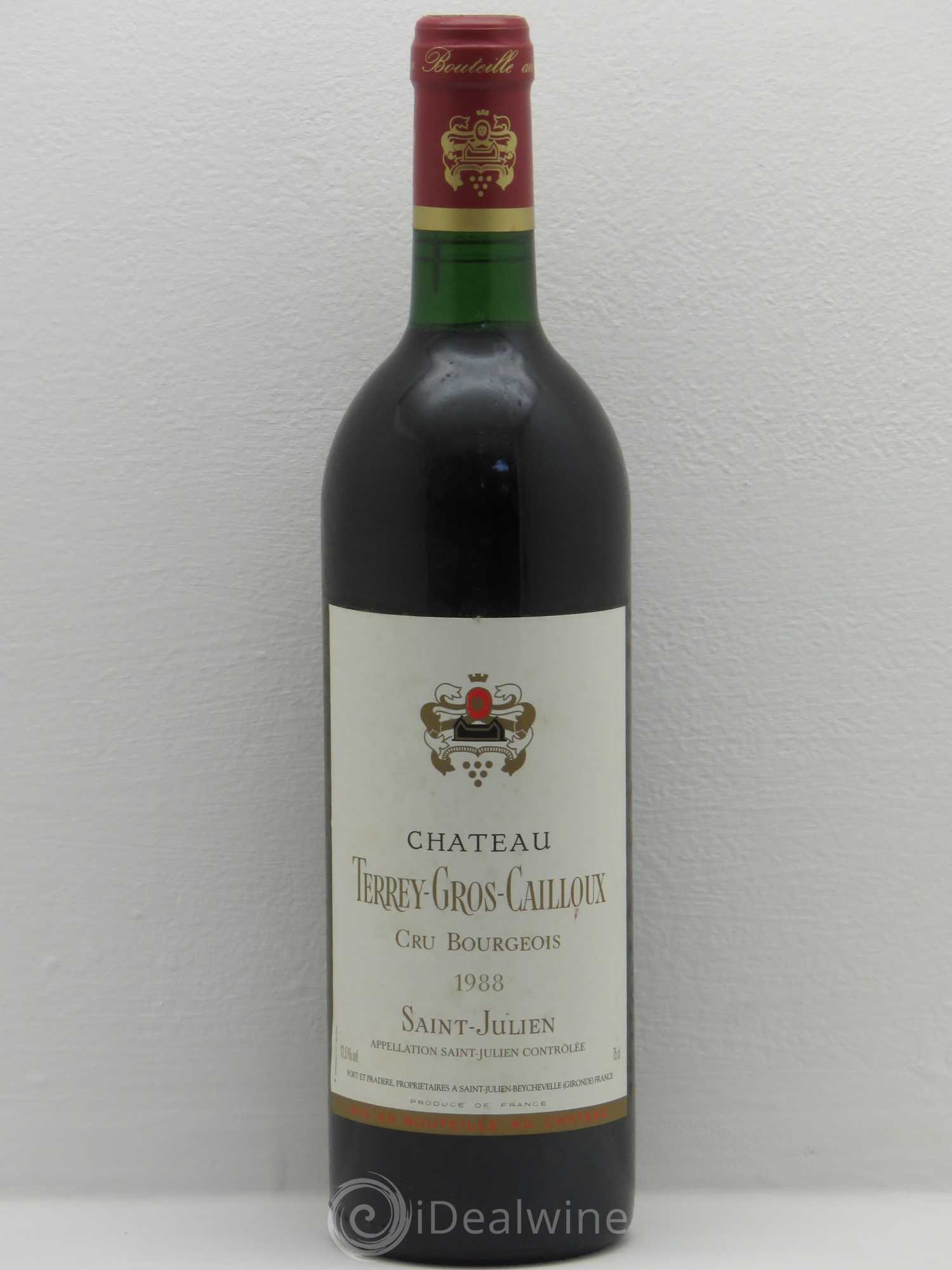 Château Terrey Gros Cailloux Cru Bourgeois 1988 - Lot de 1 bouteille - 0