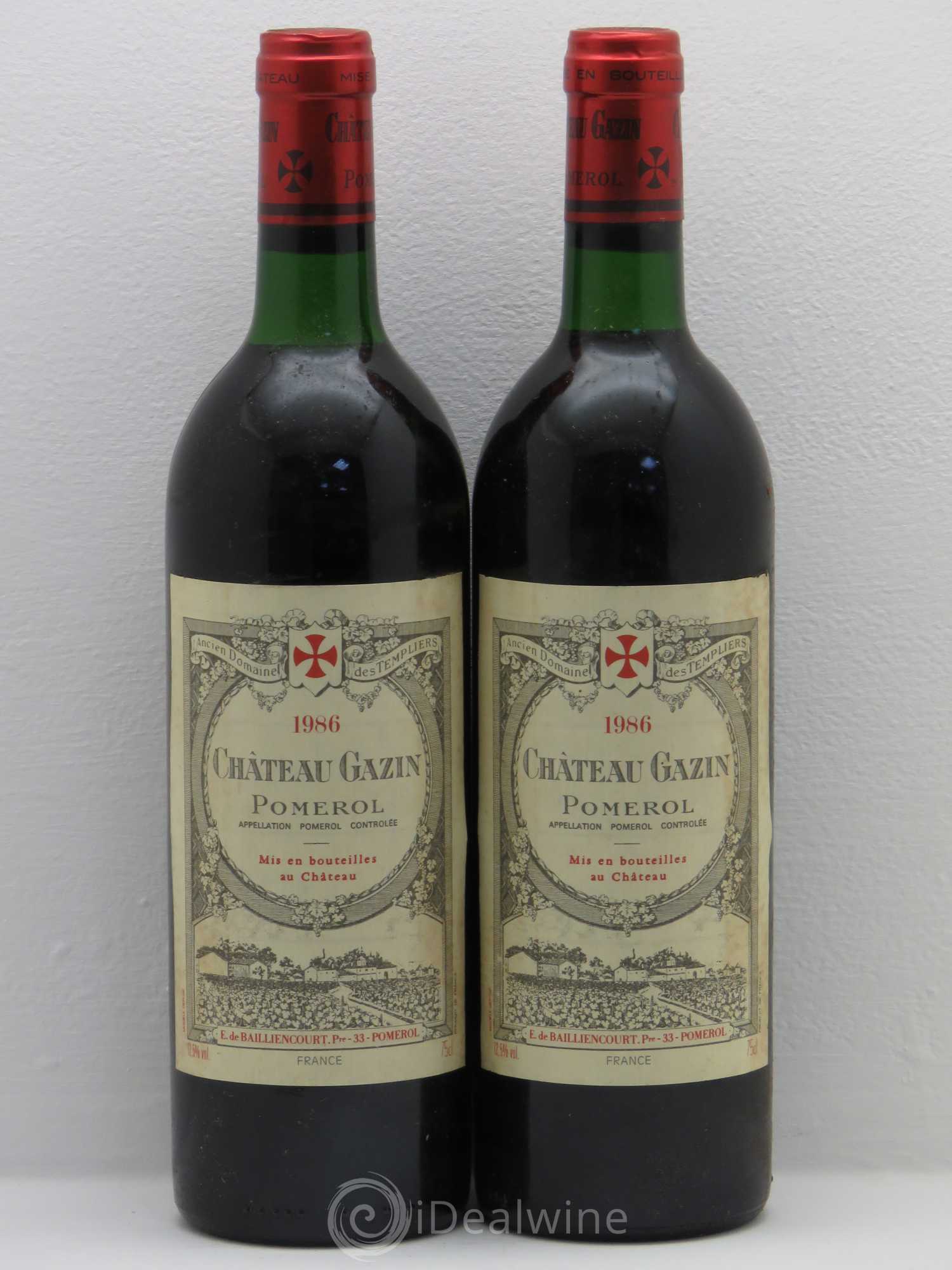 Château Gazin 1986 - Lot de 2 bouteilles - 0