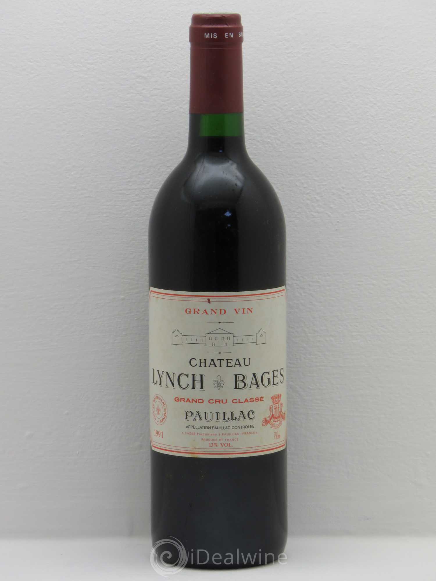 Château Lynch Bages 5ème Grand Cru Classé 1991 - Lot de 1 bouteille - 0