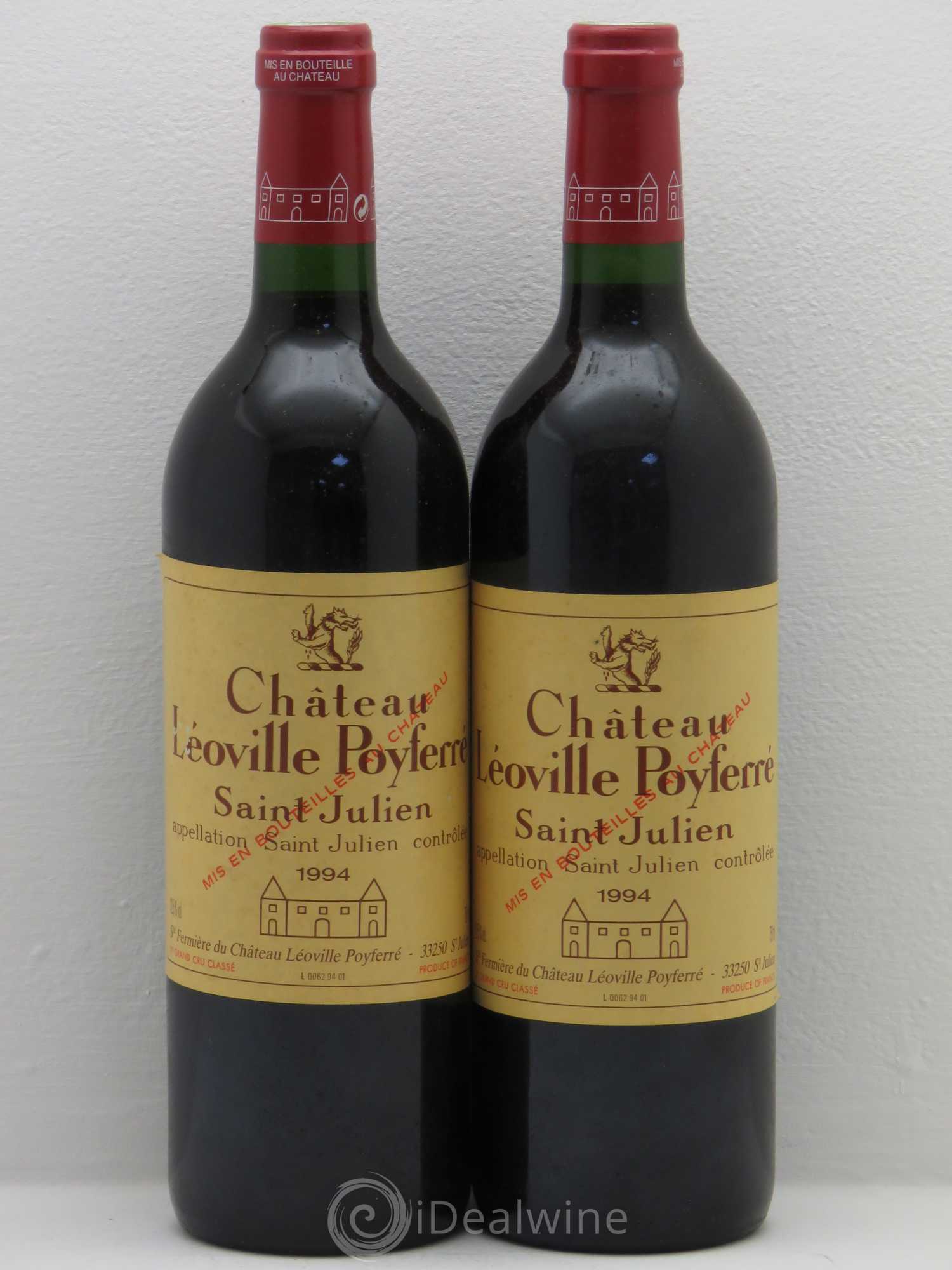 Château Léoville Poyferré 2ème Grand Cru Classé 1994 - Lot de 2 bouteilles - 0