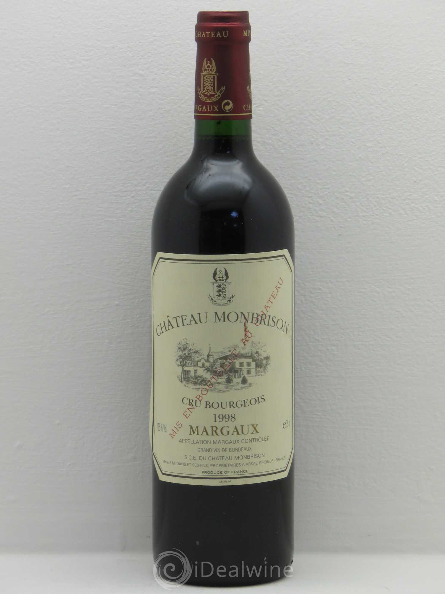 Château Monbrison 1998 - Lot de 1 bouteille - 0