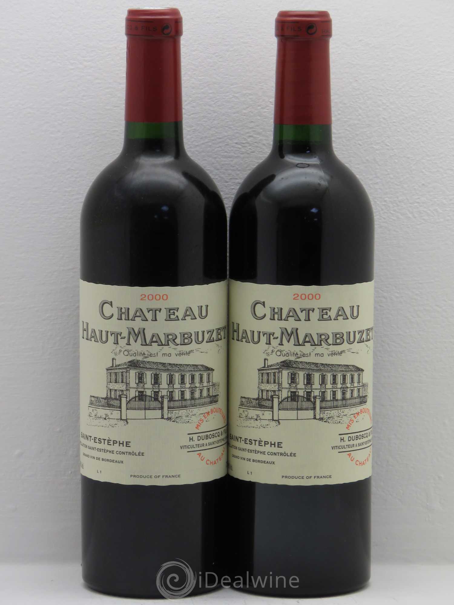 Château Haut Marbuzet 2000 - Lot de 2 bouteilles - 0