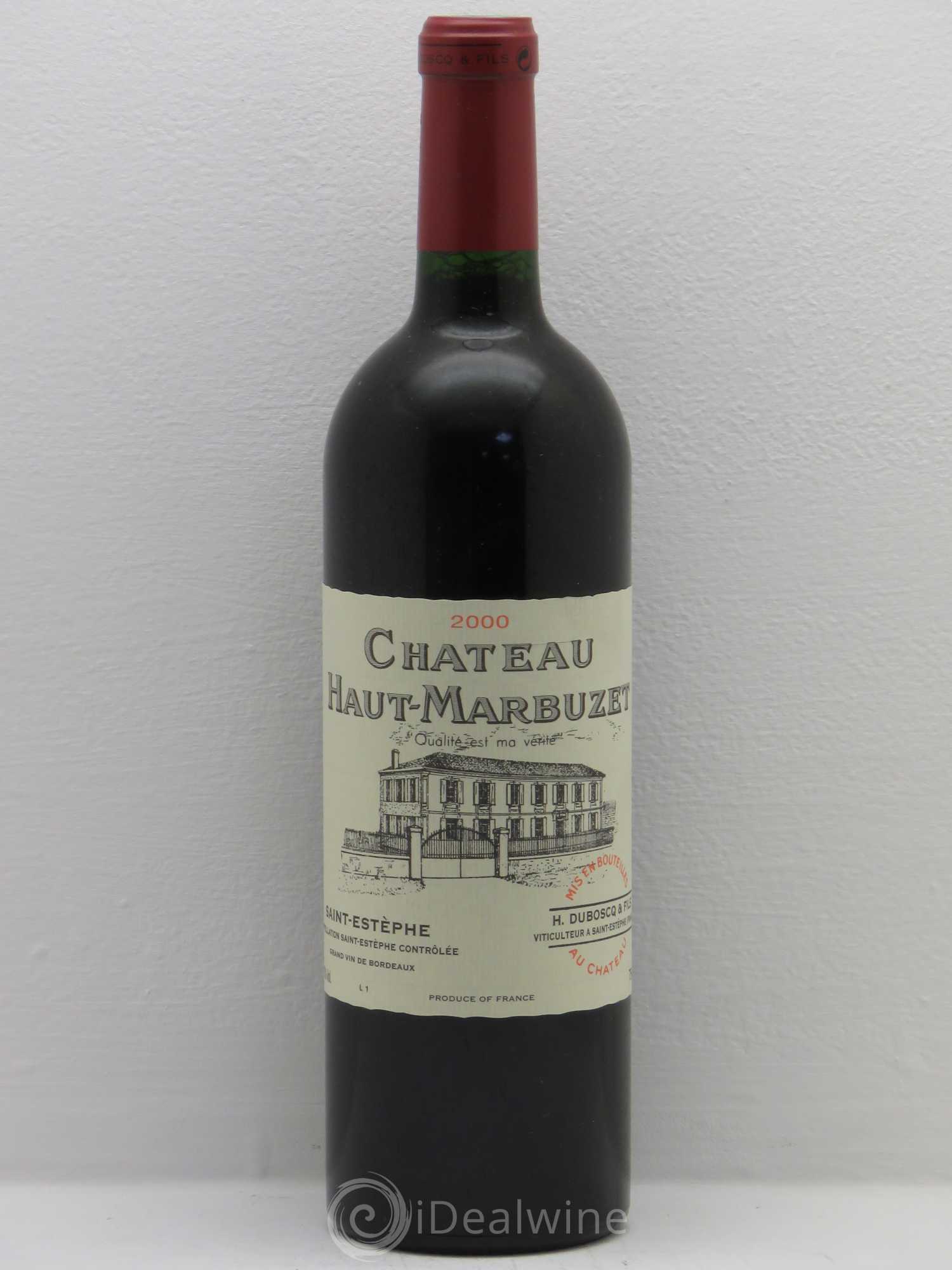Château Haut Marbuzet 2000 - Lot de 1 bouteille - 0