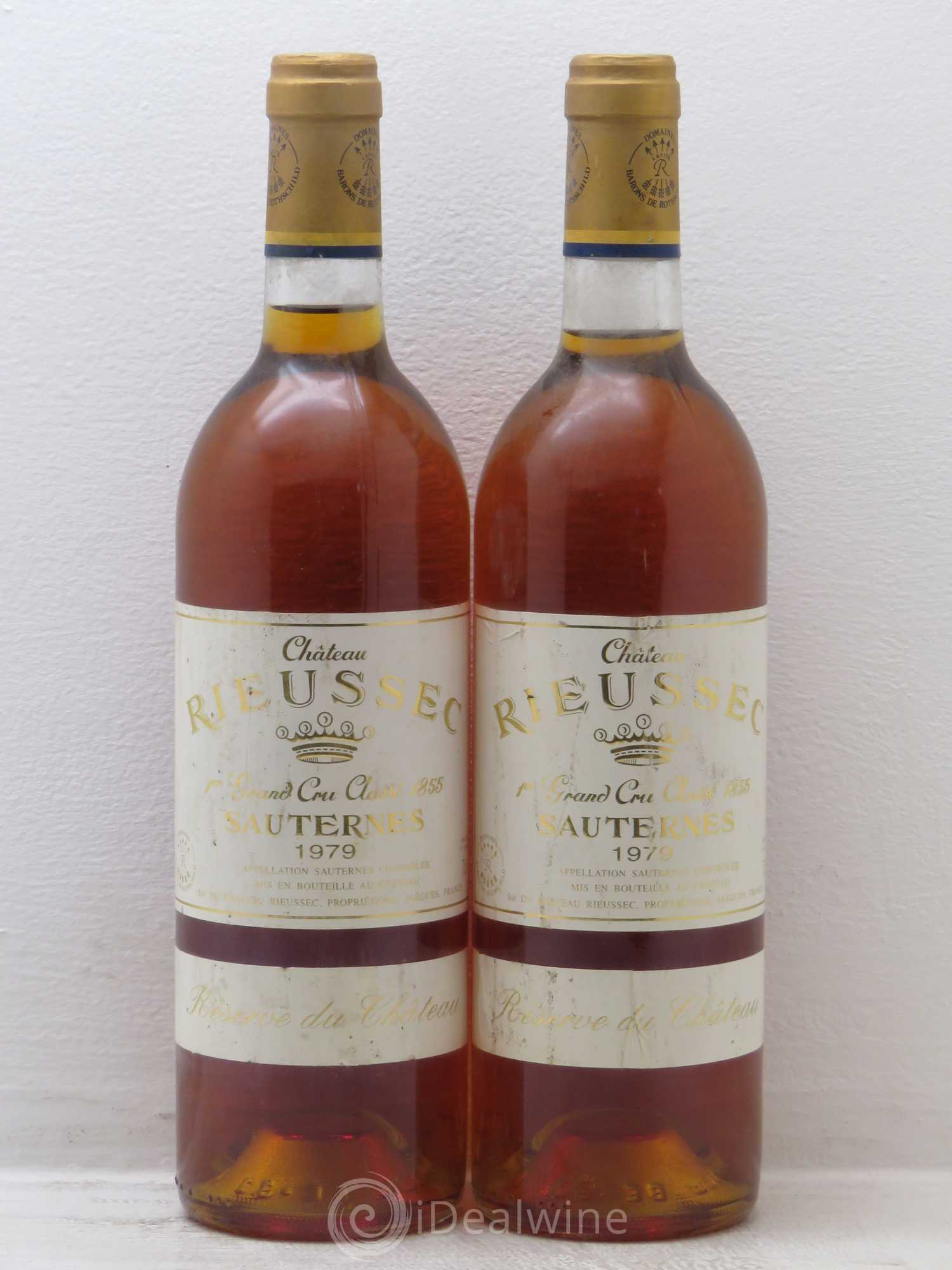 Château Rieussec 1er Grand Cru Classé Réserve du Château 1979 - Lotto di 2 bottiglie - 0