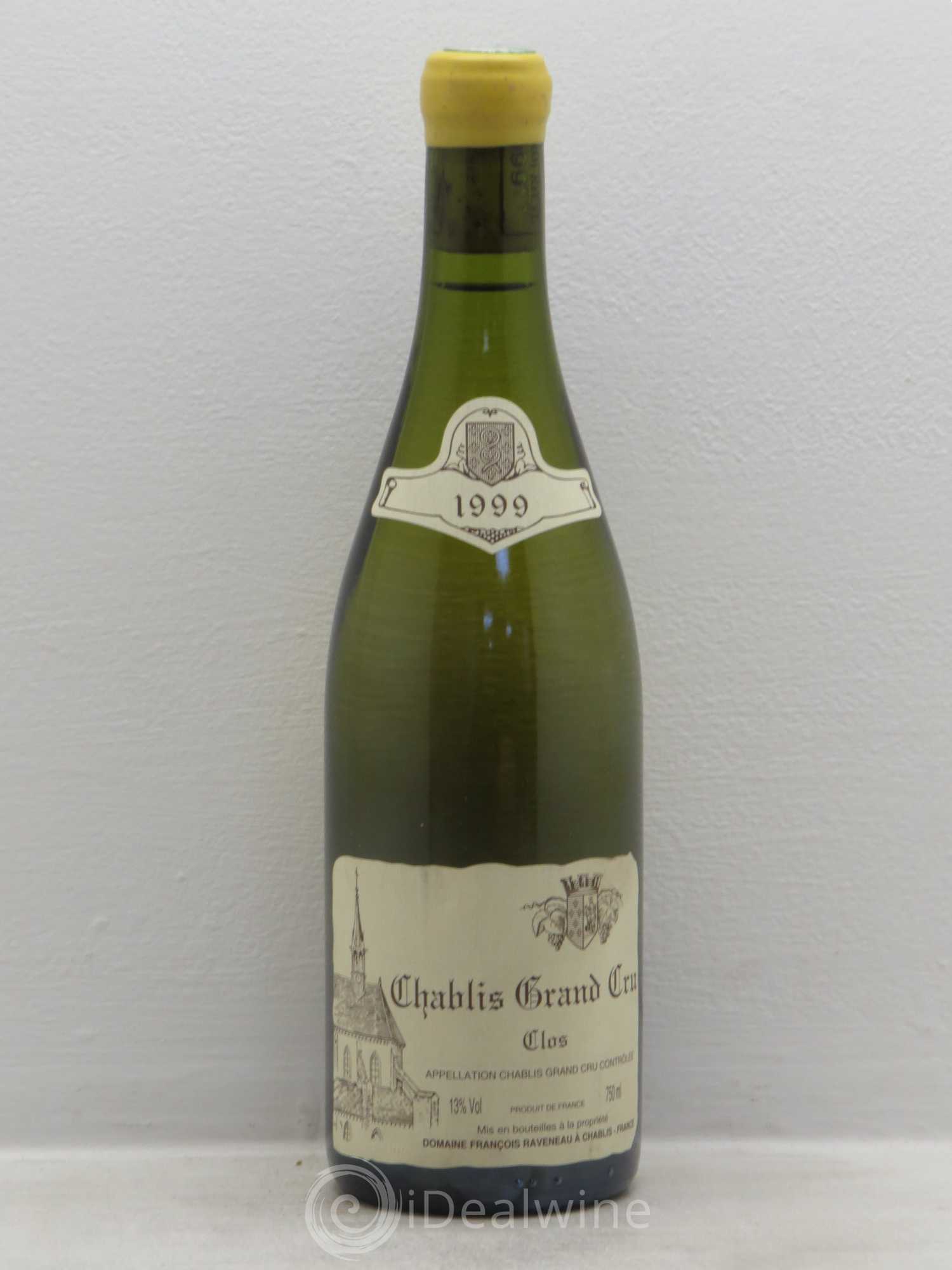 Chablis Grand Cru Clos Raveneau (Domaine) 1999 - Lot de 1 bouteille - 0