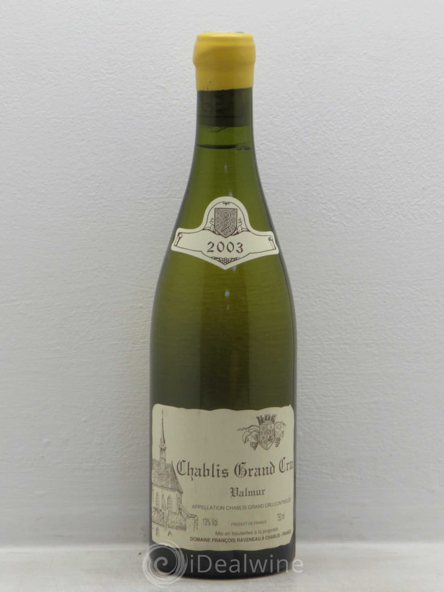 Chablis Grand Cru Valmur Raveneau (Domaine) 2003 - Lot de 1 bouteille - 0
