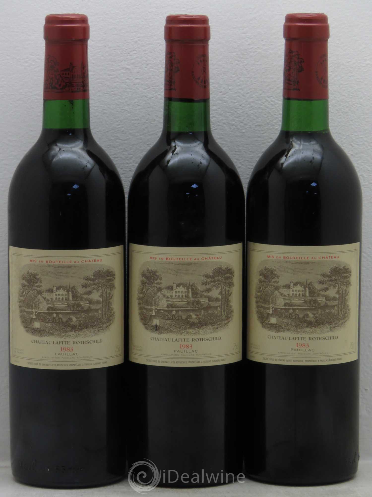 Château Lafite Rothschild 1er Grand Cru Classé 1983 - Lot de 3 bouteilles - 0