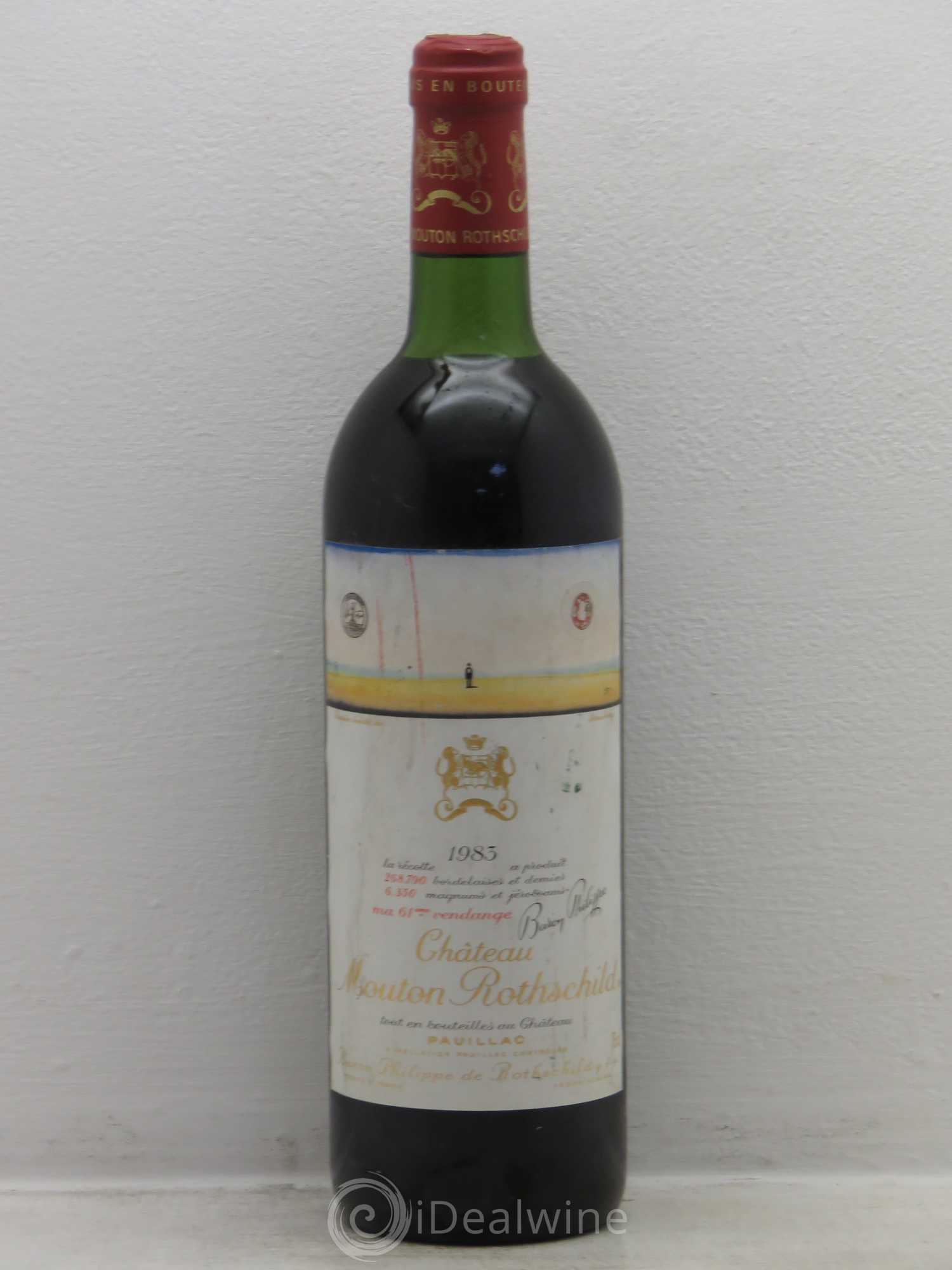 Château Mouton Rothschild 1er Grand Cru Classé 1983 - Lot de 1 bouteille - 0