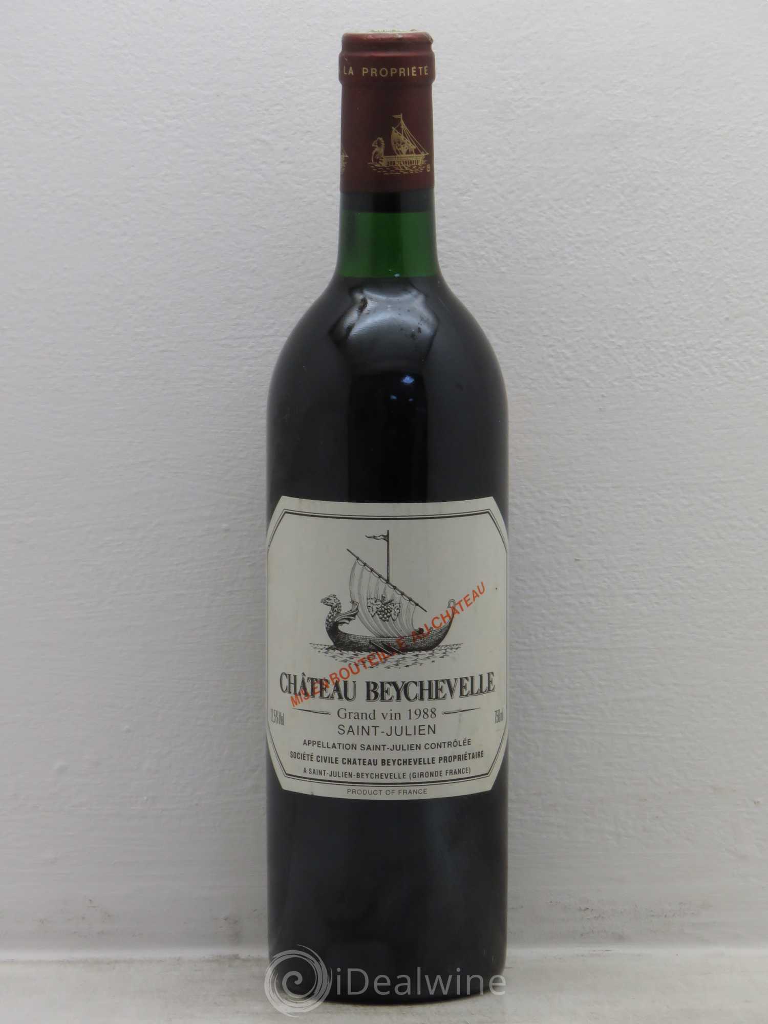 Château Beychevelle 4ème Grand Cru Classé 1988 - Lot de 1 bouteille - 0