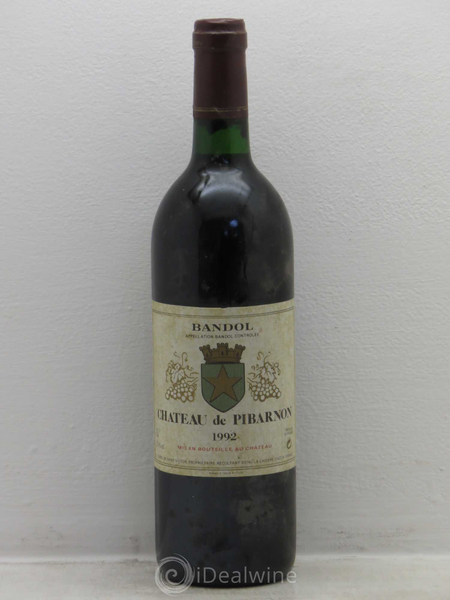 Bandol Château de Pibarnon Comte de Saint-Victor 1992 - Lot de 1 bouteille - 0