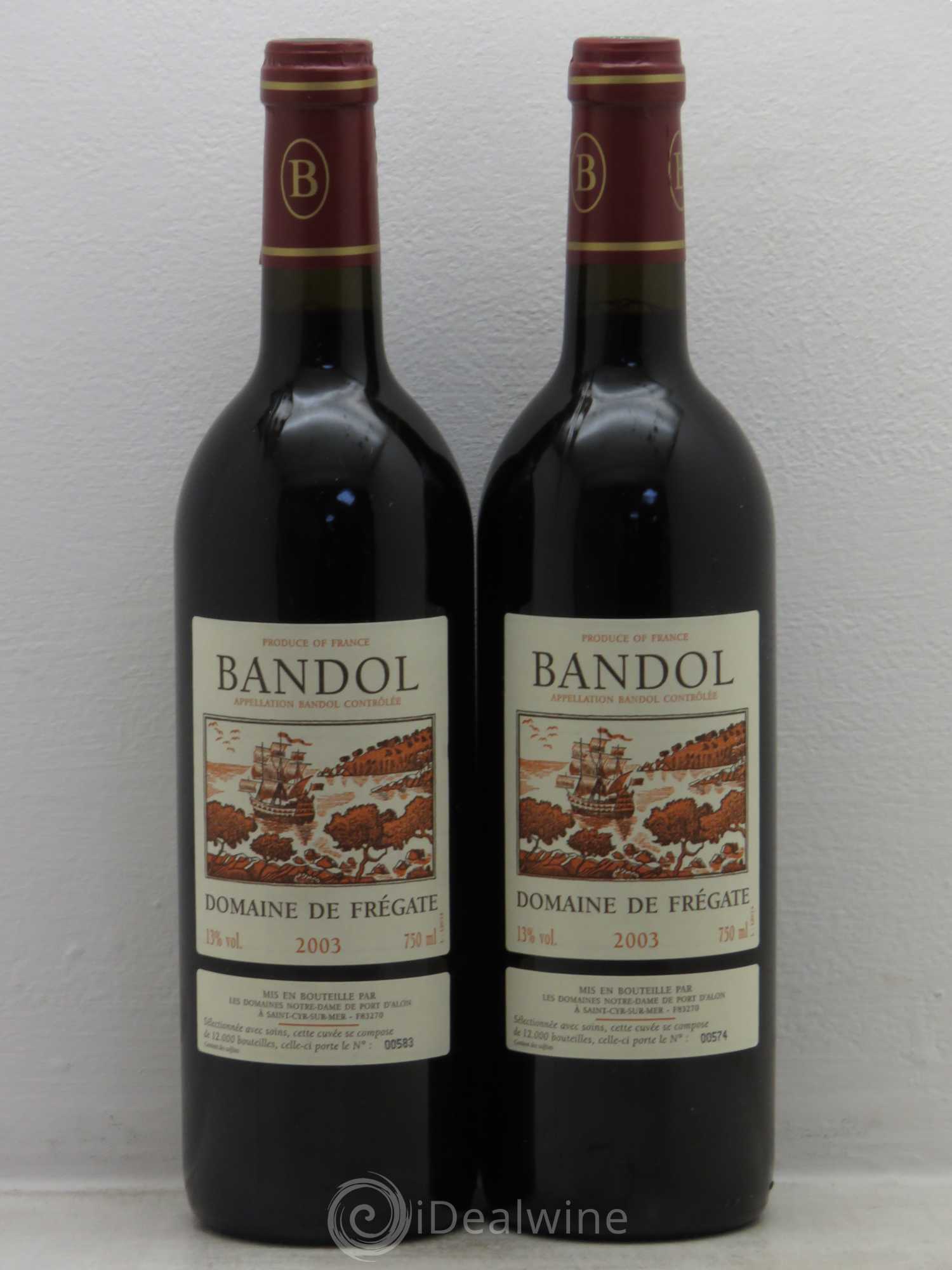 Bandol Château Frégate 2003 - Lot de 2 bouteilles - 0
