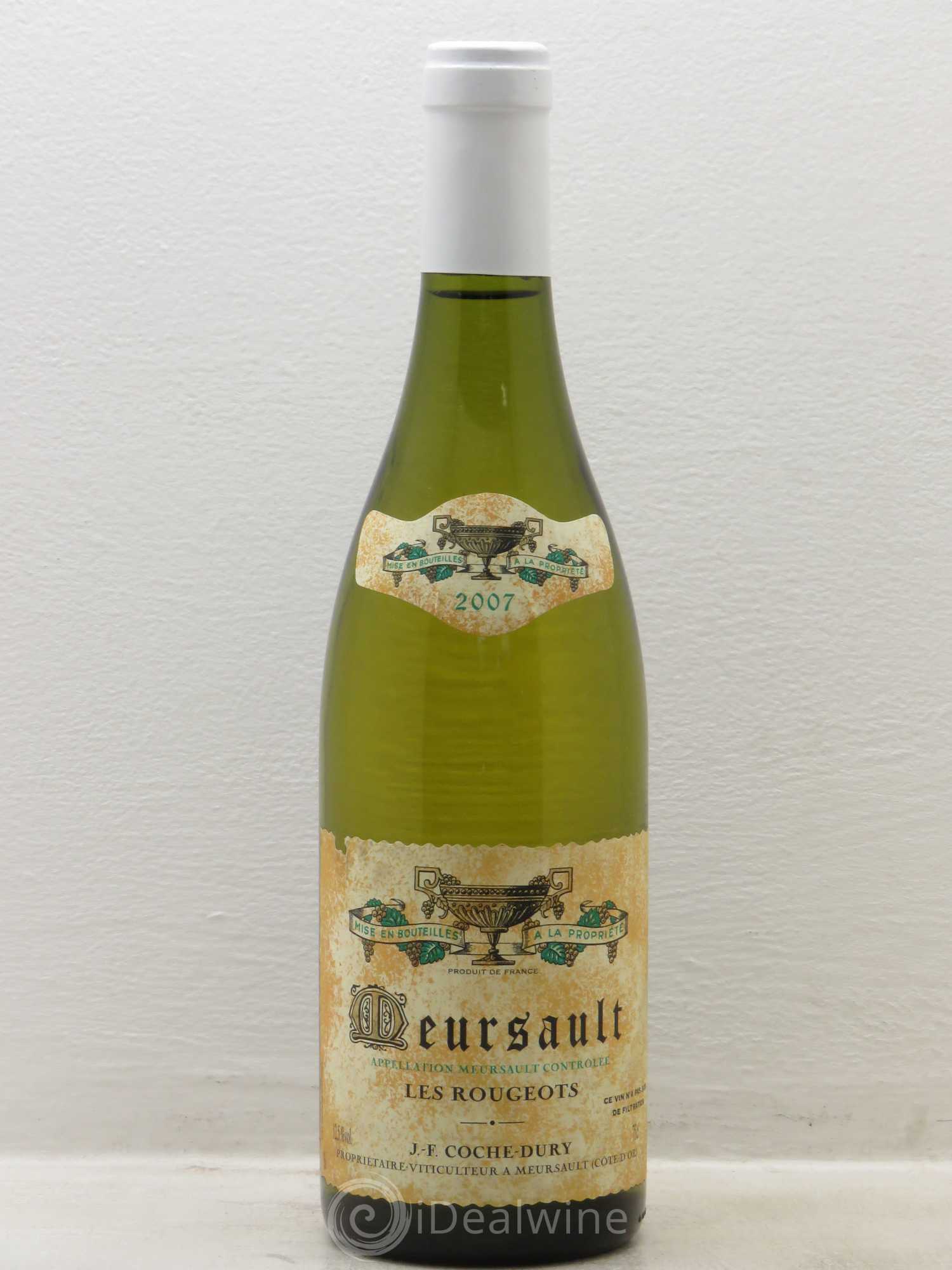 Meursault Les Rougeots Coche Dury (Domaine) 2007 - Lot de 1 bouteille - 0