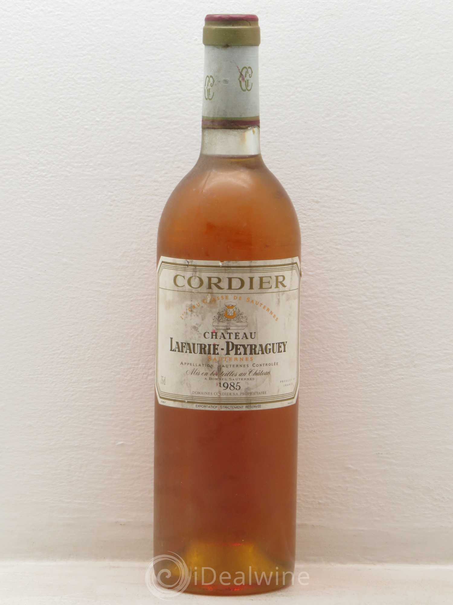 Château Lafaurie-Peyraguey 1er Grand Cru Classé 1985 - Lotto di 1 bottiglia - 0