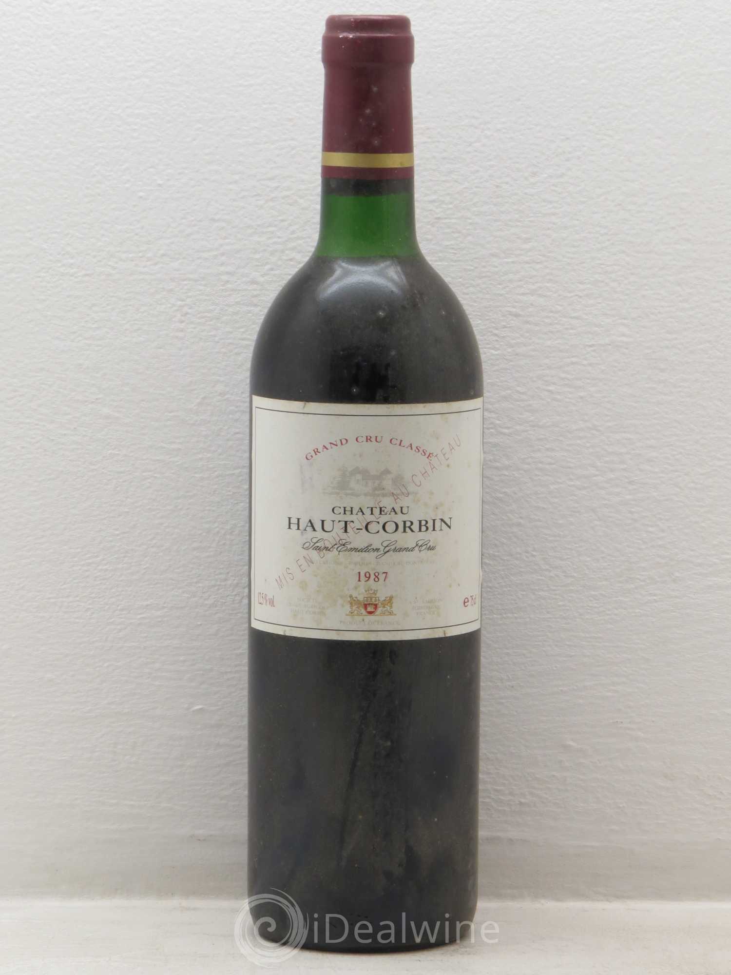 Château Haut Corbin Grand Cru 1987 - Lot de 1 bouteille - 0