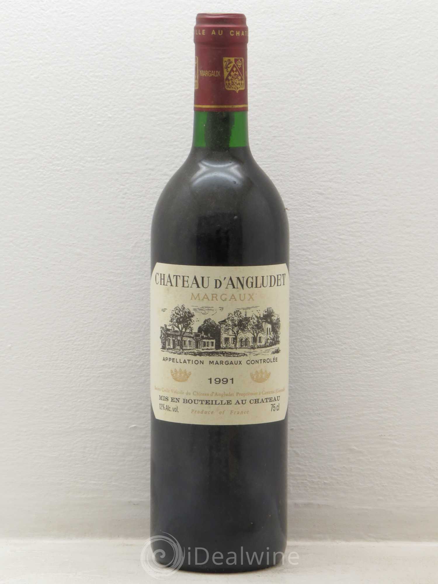 Château d' Angludet Cru Bourgeois 1991 - Lot de 1 bouteille - 0