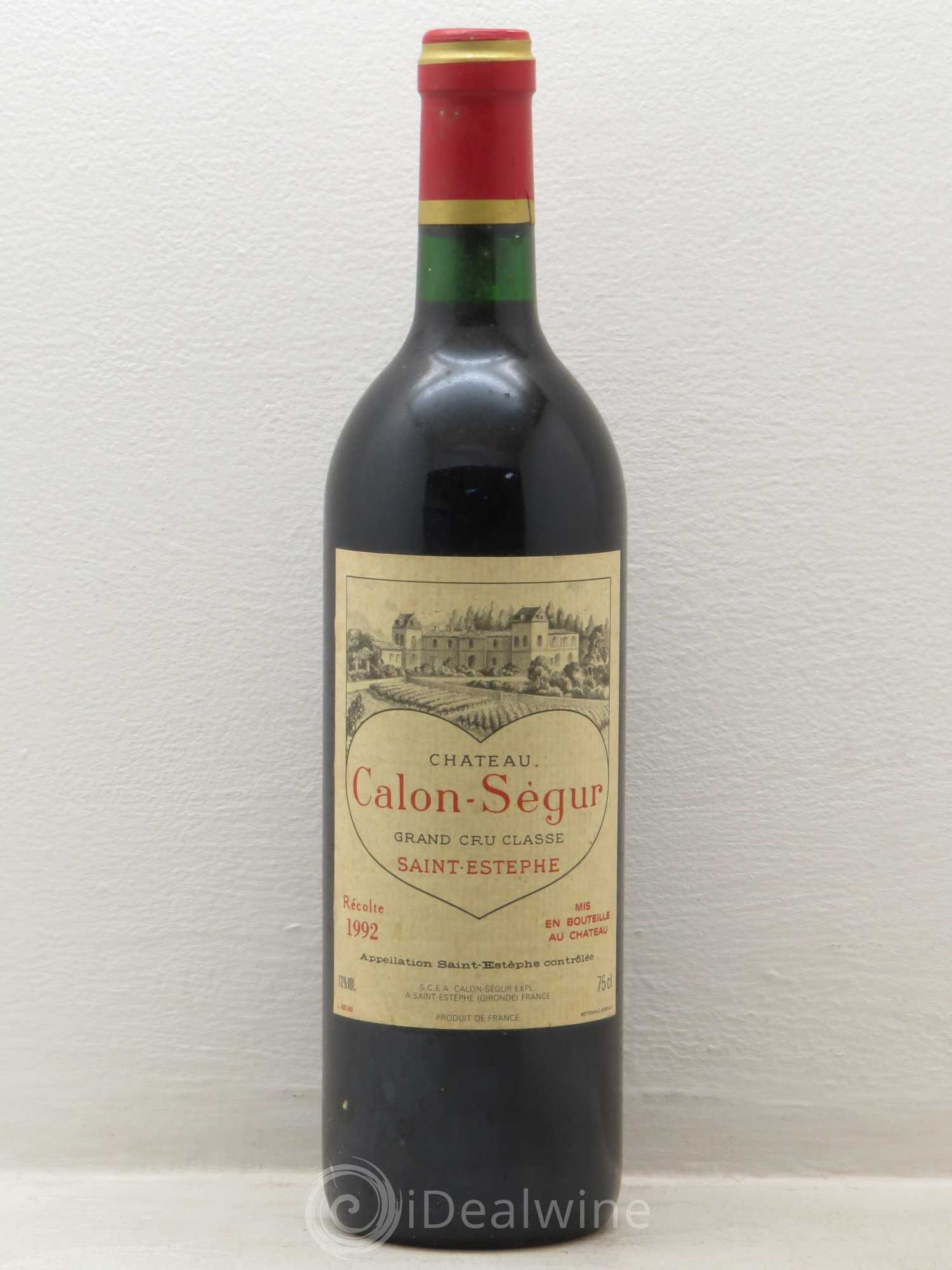 Château Calon Ségur 3ème Grand Cru Classé 1992 - Lot de 1 bouteille - 0