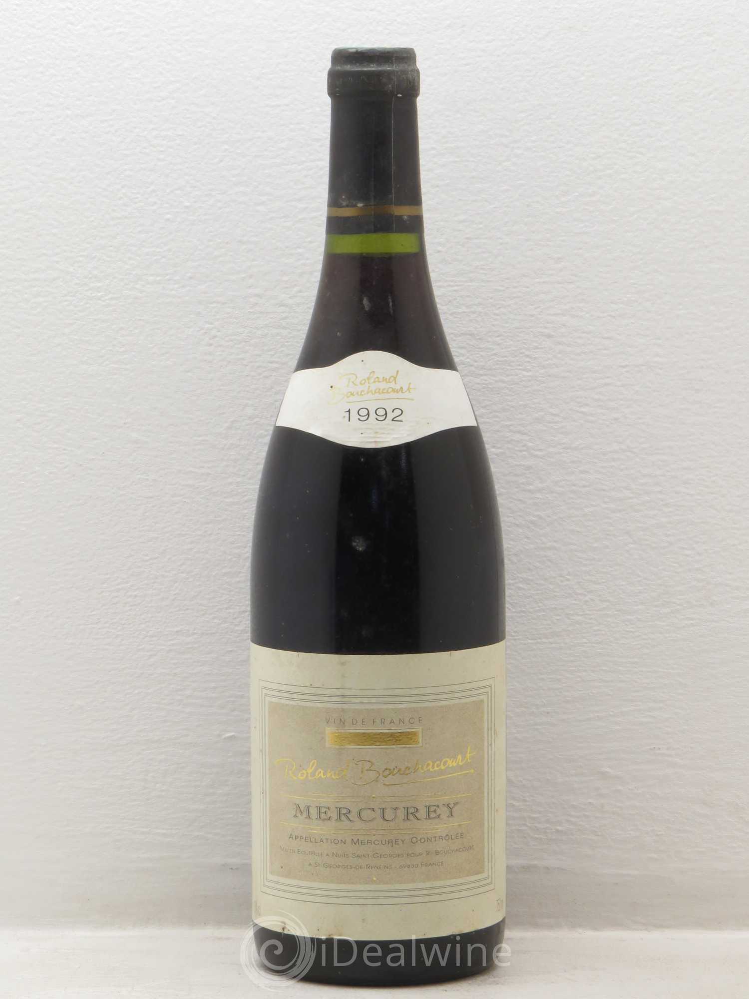 Mercurey Roland Bouchacourt 1992 - Posten von 1 Flasche - 0