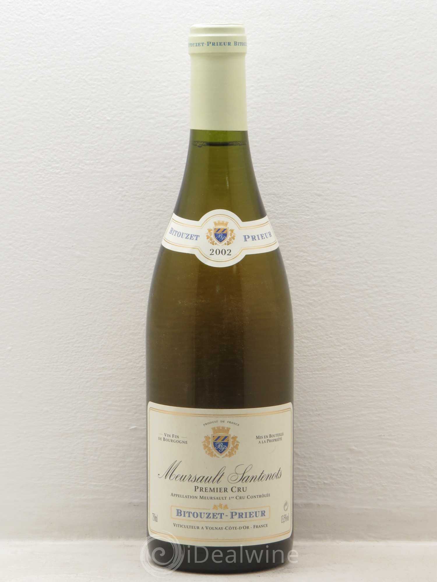 Meursault 1er Cru Santenot - Bitouzet Prieur 2002 - Posten von 6 Flaschen - 0