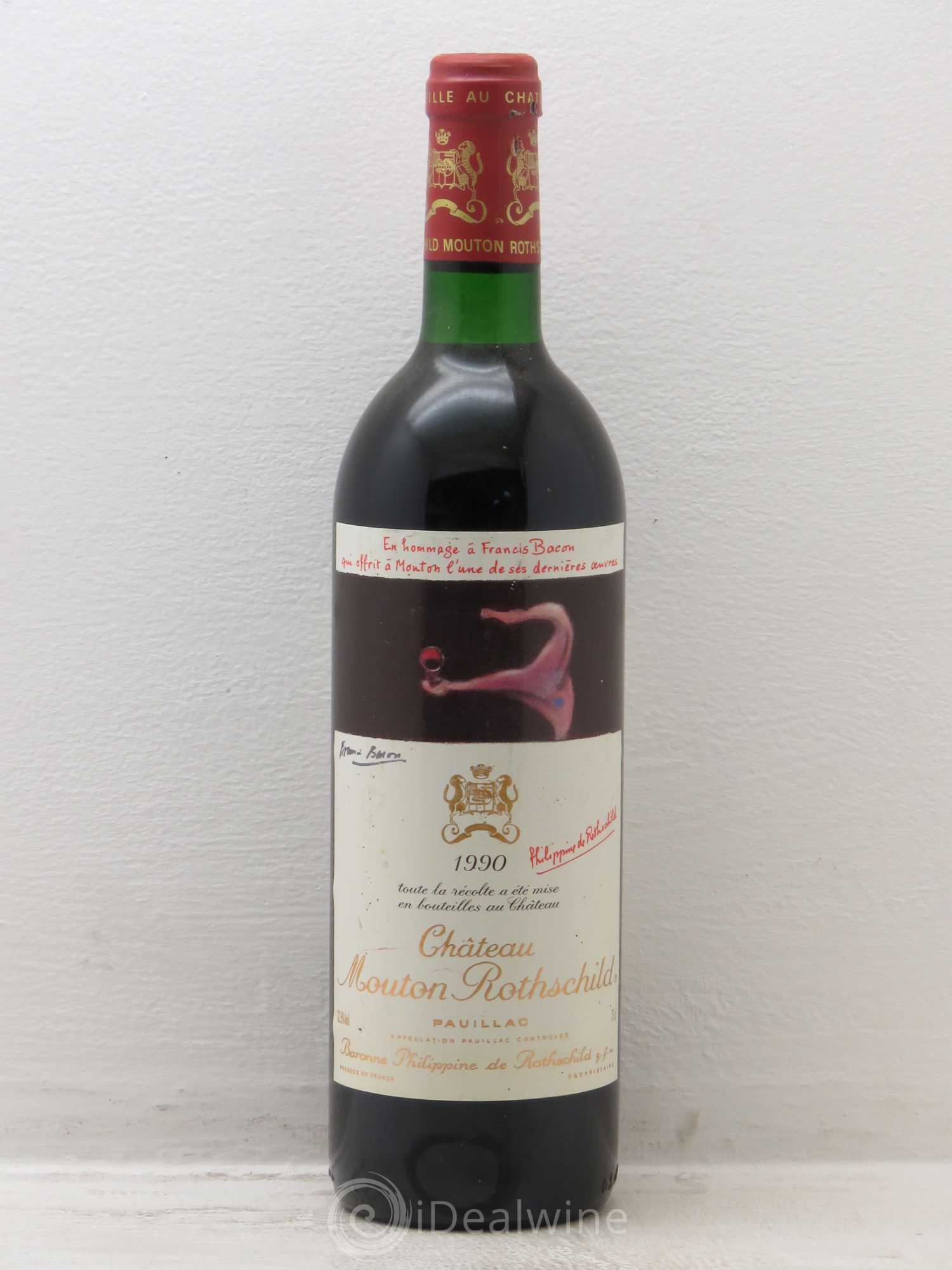 Château Mouton Rothschild 1er Grand Cru Classé 1990 - Lot de 1 bouteille - 0