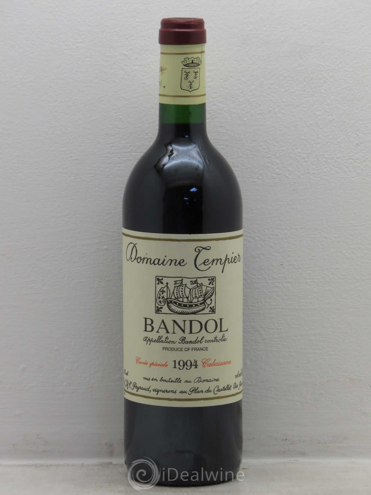 Bandol Domaine Tempier Cuvée Cabassaou Famille Peyraud 1994 - Lot de 1 bouteille - 0