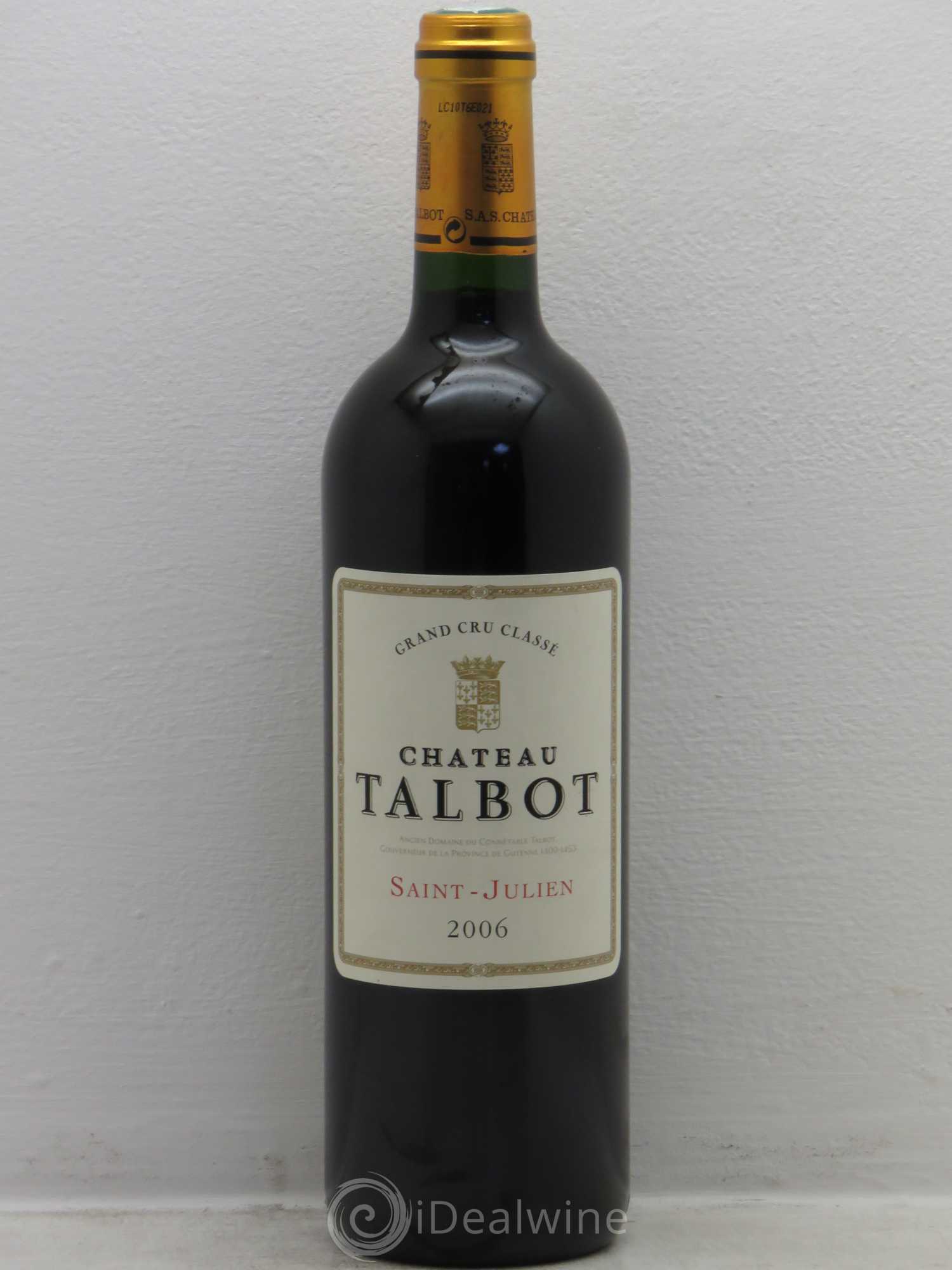 Château Talbot 4ème Grand Cru Classé 2006 - Lot de 1 bouteille - 0
