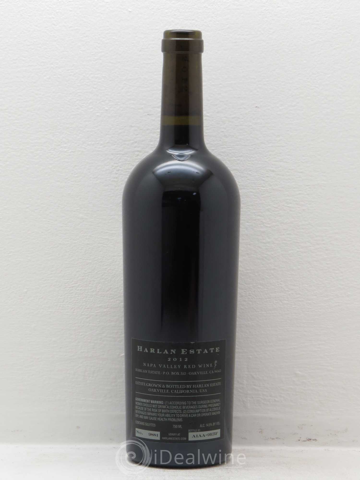 Napa Valley Harlan Estate Oakville 2012 - Lot de 1 bouteille - 1