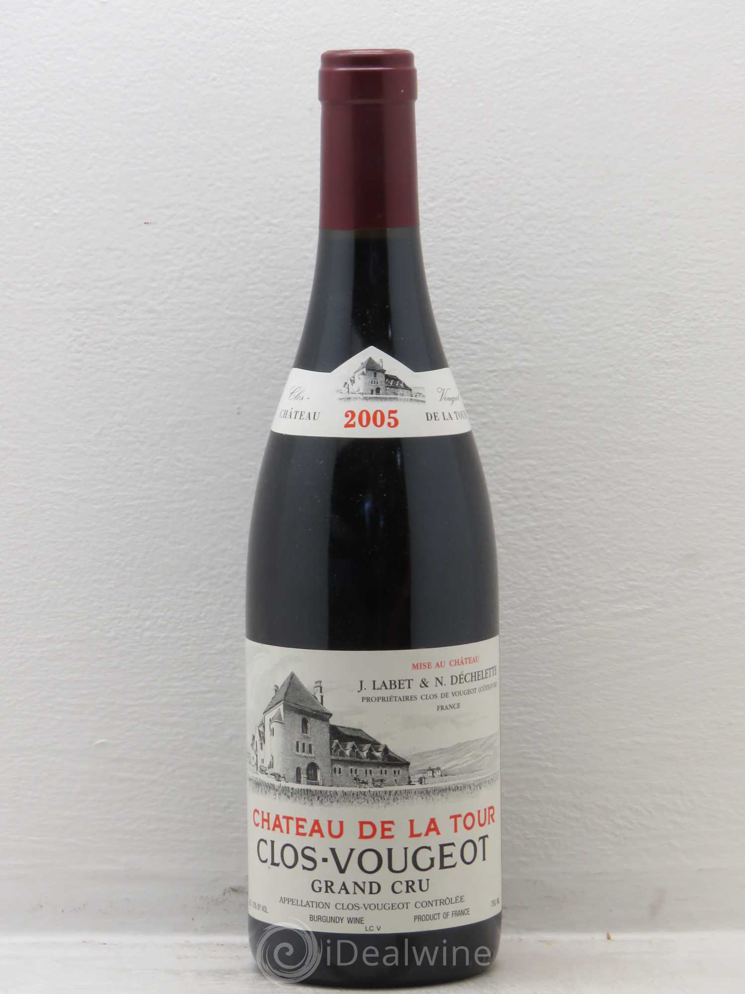 Clos de Vougeot Grand Cru Château de La Tour 2005 - Lot de 1 bouteille - 0