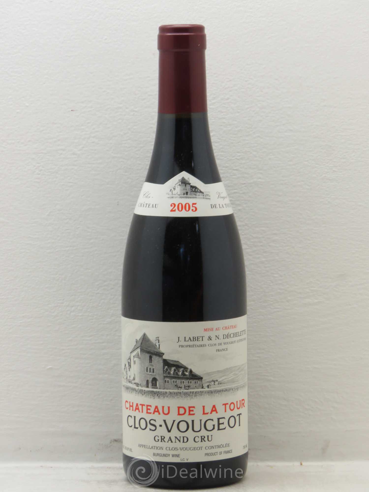 Clos de Vougeot Grand Cru Château de La Tour 2005 - Lot de 1 bouteille - 0