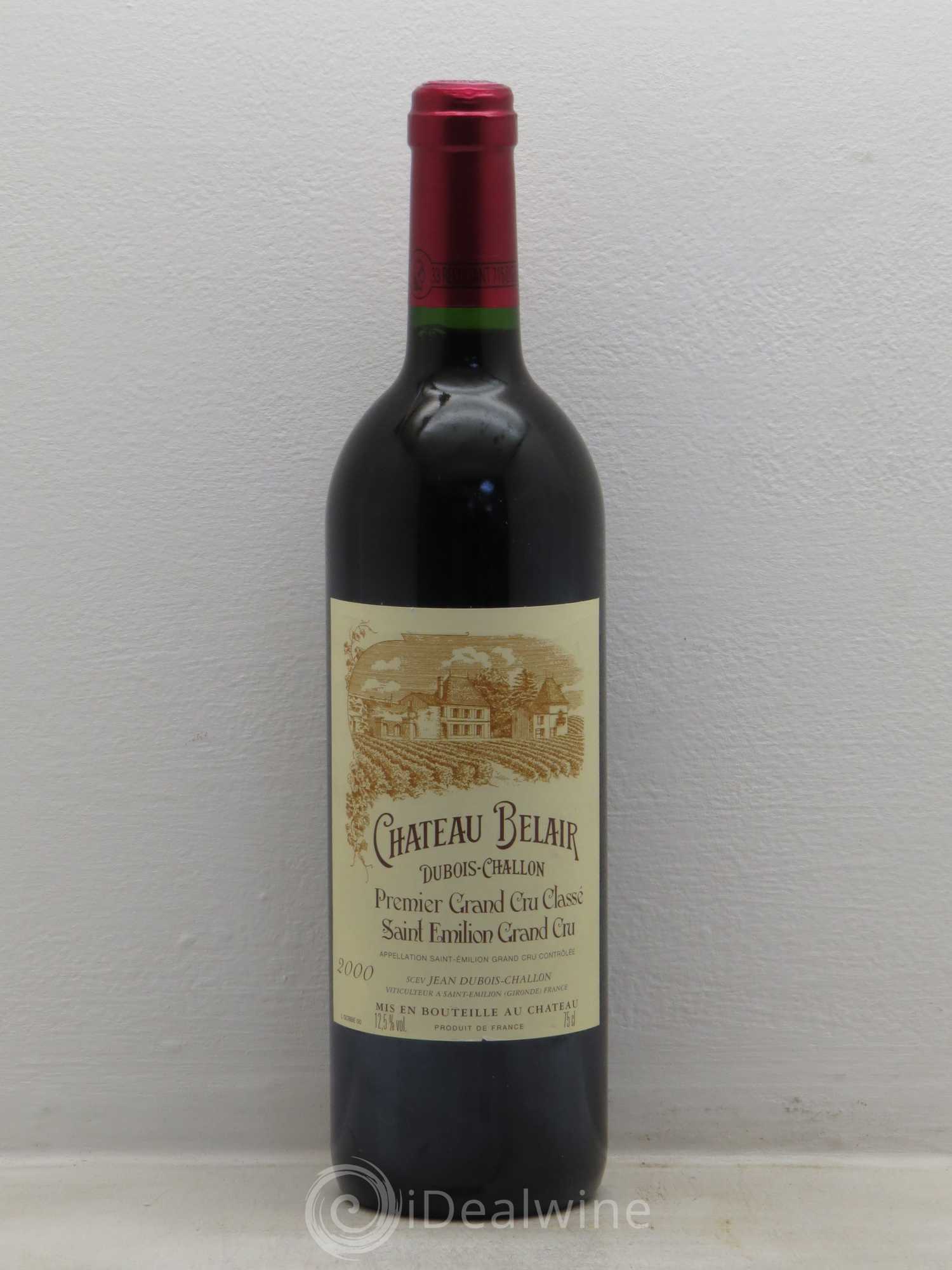 Château Belair (Belair-Monange) 1er Grand Cru Classé B 2000 - Lot de 1 bouteille - 0