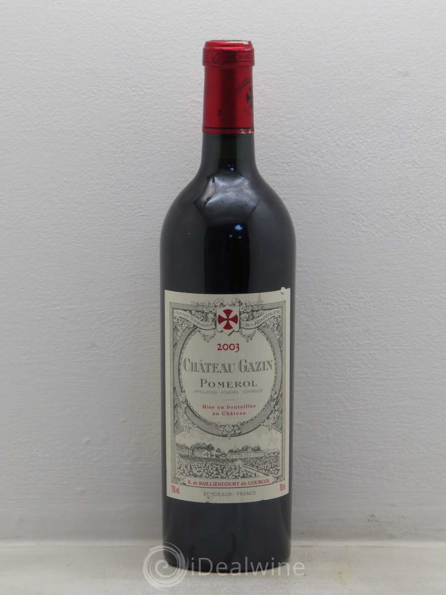 Château Gazin 2003 - Lot de 1 bouteille - 0