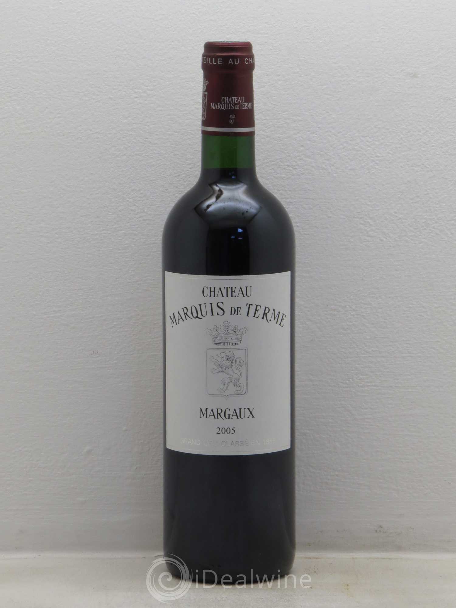 Château Marquis de Terme 4ème Grand Cru Classé 2005 - Lot de 1 bouteille - 0