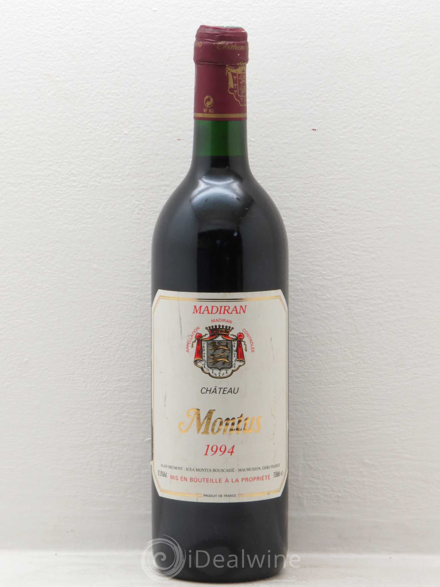 Madiran Château Montus Alain Brumont 1994 - Lot de 1 bouteille - 0