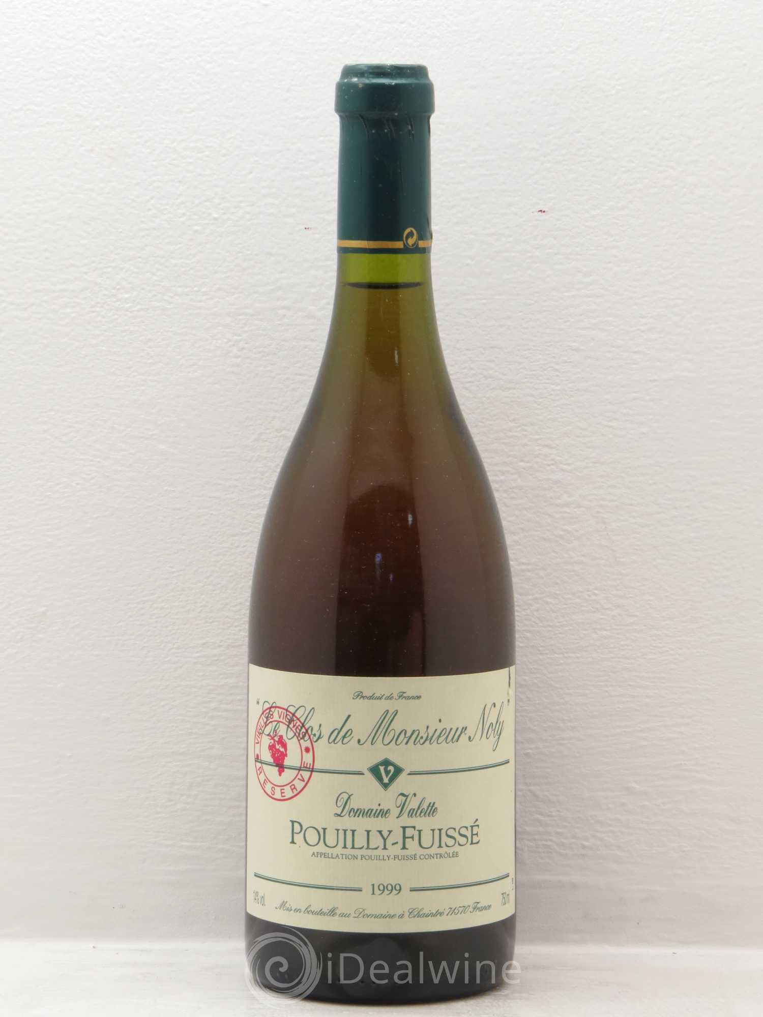 Pouilly-Fuissé Clos de Monsieur Noly Vieilles Vignes Valette (Domaine) 1999 - Lot de 1 bouteille - 0