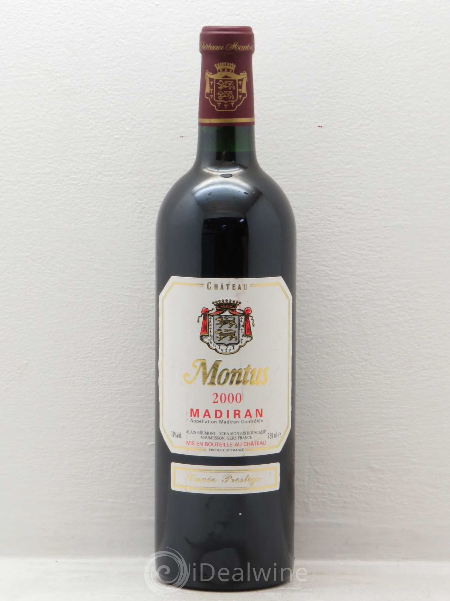 Madiran Château Montus-Prestige Alain Brumont 2000 - Lot de 1 bouteille - 0