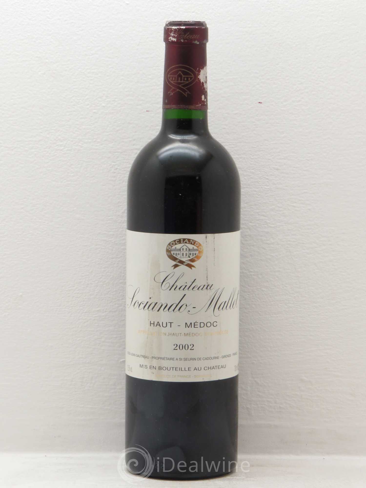 Château Sociando Mallet 2002 - Lot de 1 bouteille - 0