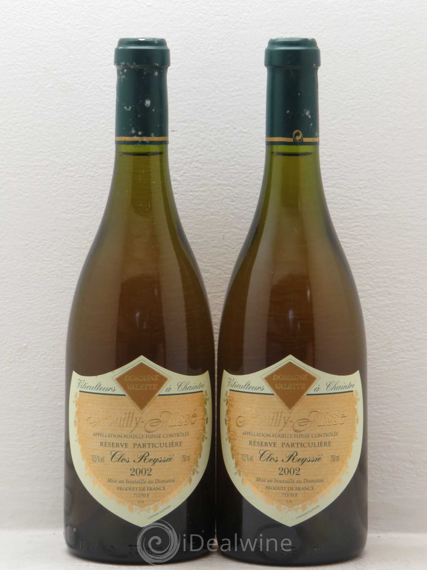Pouilly-Fuissé Clos Reyssié Valette (Domaine) 2002 - Lot de 2 bouteilles - 0