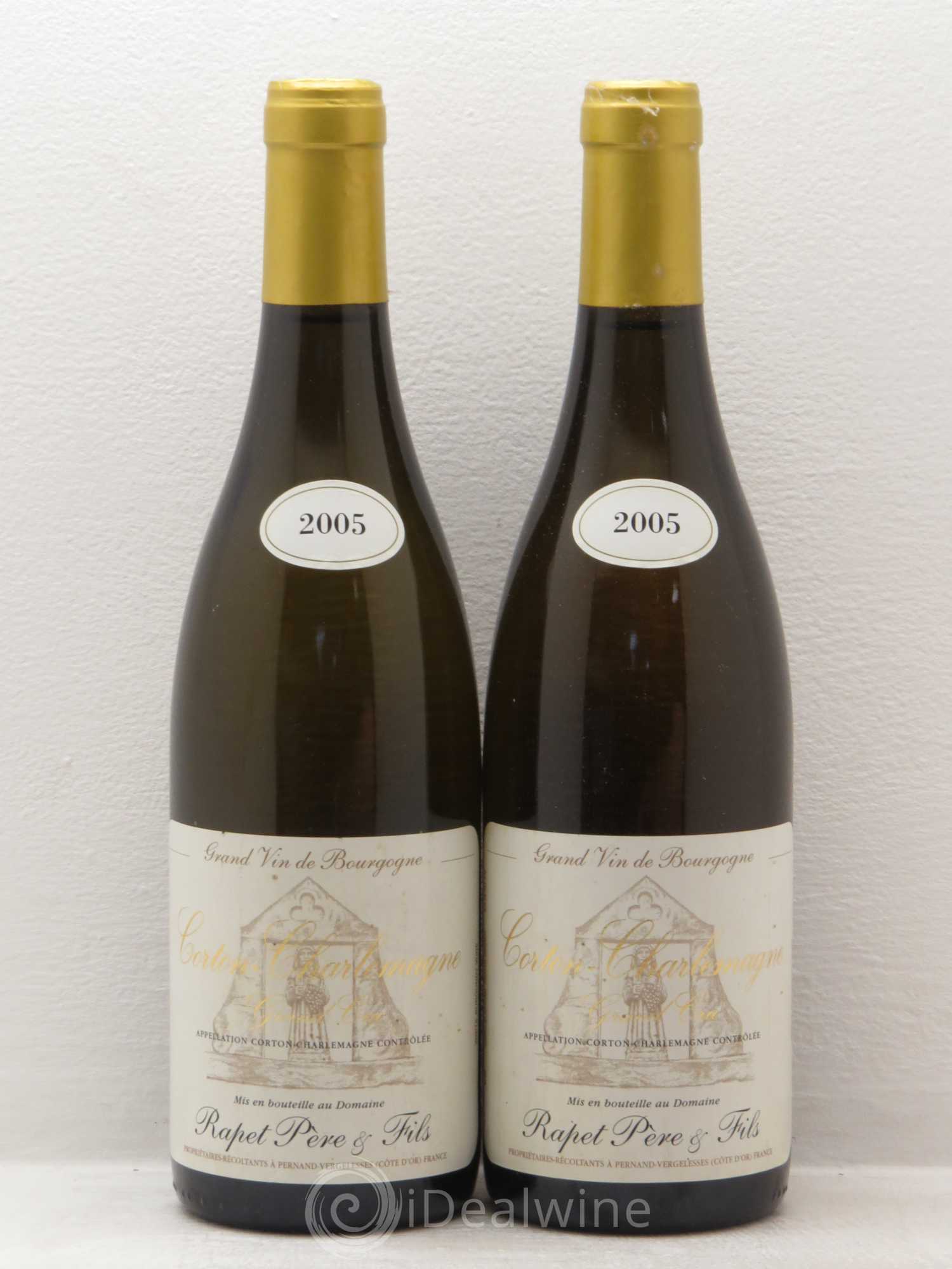 Corton-Charlemagne Grand Cru Rapet Père & Fils 2005 - Lot de 2 bouteilles - 0