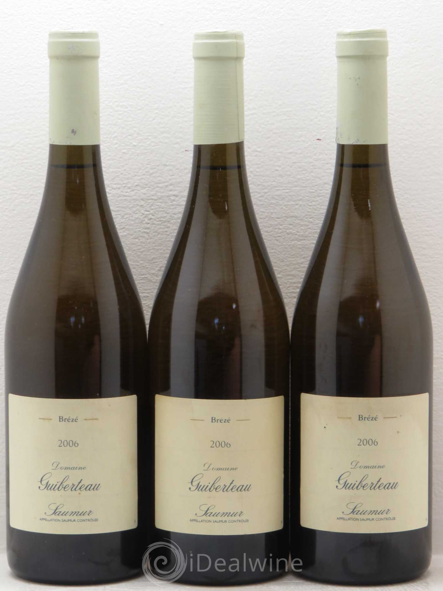 Saumur Brézé Domaine Guiberteau 2006 - Lot de 3 bouteilles - 0